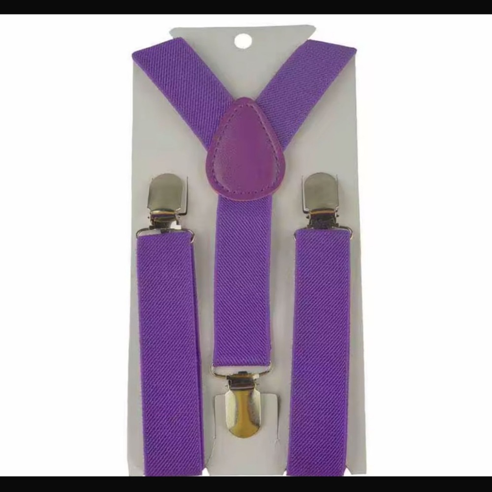 Purple Kids Suspenders new